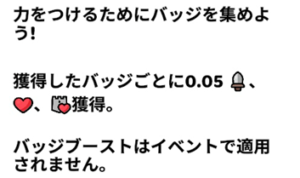 イベントバッジの説明